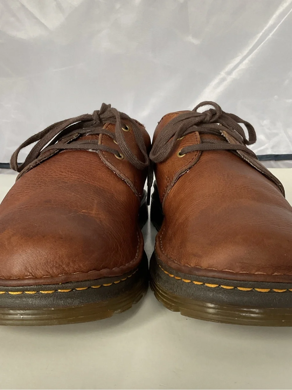 Dr. Martens Hazeldon Brown Pebbled Leather Oxford Plain Toe Shoes Men’s Size 9